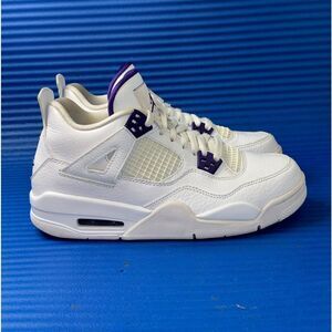 Size 6.5Y- Nike Air Jordan 4 Retro Metallic Purple 408452-115 Women’s 8